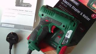 Parkside Electric Stapler amp nailer review pt1 [upl. by Hokanson]