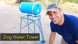 Dog Water Tower  automatic waterer for Olive [upl. by Sabba]