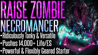 【Path of Exile  Outdated】Zombie Necromancer –Build Guide– Strong Tanky Summoner  14000 LifeES [upl. by Anstus]