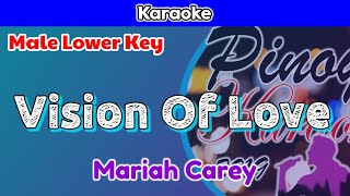 Vision Of Love by Mariah Carey Karaoke  Male Lower Key [upl. by Anwahsar]