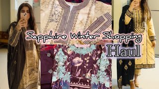 Sapphire Se Winter Shopping Kar li 🛍️😌 My Sapphire Winter Shopping Haul Shawl Suits  SHAZEEN BLOG [upl. by Dieball]