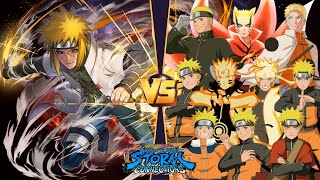 【Minato Namikaze Reanimation VS All Naruto Marathon battle】 NARUTO X BORUTO Ultimate Ninja STORM [upl. by Hallsy]