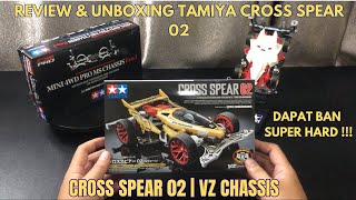 Unboxing dan Review Cross Spear 02 VZ Chassis 18104 Tamiya ミニ四駆 Mini 4WD [upl. by Charry601]