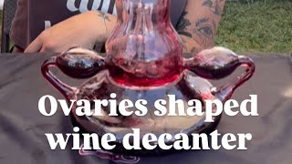 SheCanTer 🍷 wine decanter shaped like ovaries 🥂shecanter winedecanter wine ovaries sandiego la [upl. by Ainolopa]