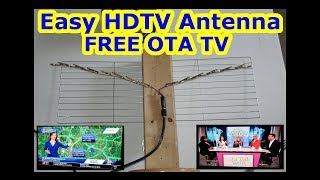 500 UHF  VHF HDTV Antenna  EASY  CHEAP Parts DIY FREE TV Antenna Using Roach Clip [upl. by Inalaehon857]