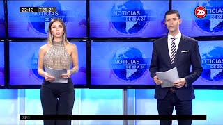 Romina Malaspina y Diego Codini conducen Noticias de 22 a 24  Canal 26 1662020 [upl. by Bubb]