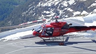 Glacier Helicopter Pilot Master of his Job over the glacier austriaGrossglockner High Alpine Road [upl. by Anasor]