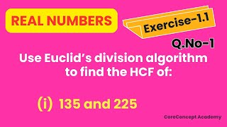 How to find HCF using Euclids Division Algorithm  Class X  Real Number [upl. by Milzie]