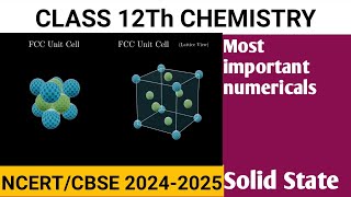 Solid state class 12th most imp numericals solid state neet2025 [upl. by Hamon]