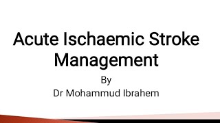 Reperfusion therapy of acute ischemic stroke [upl. by Adis]