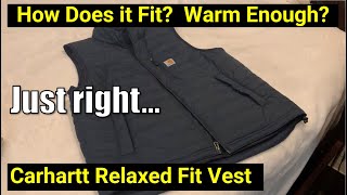 CARHARTT Mens Rain Defender Relaxed Fit Lightweight Insulated Vest [upl. by Pirnot]