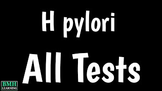 Tests For H Pylori  H pylori Stool Ag Test  Urea Breath test  H Pylori Culture Test [upl. by Latoniah198]