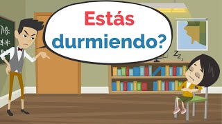 Conversaciones para aprender español  Diálogos cotidianos  Nivel Avanzado  Dormir en Clase [upl. by Applegate]