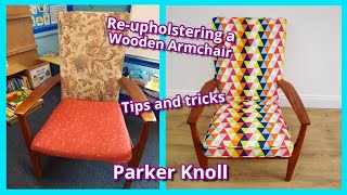 PARKER KNOLL REUPHOLSTERY  HOW TO UPHOLSTER A CHAIR  UPHOLSTERY FOR BEGINNERS  FaceliftInteriors [upl. by Ecinrahs]