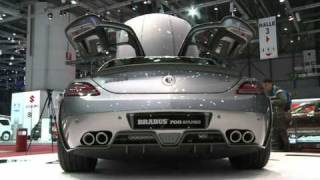 ► Mercedes SLS Brabus 700 ch BiTurbo à Geneve [upl. by Hsevahb569]