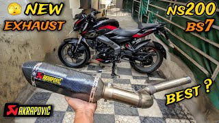 ns 200 bs7 exhaust modification 🔥 how to install exhaust in ns 200 akraphovic 🤔 ns200 modified [upl. by Adnam500]