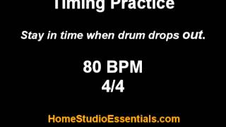 80 BPM 44  Musical Timing Practice [upl. by Ripley]