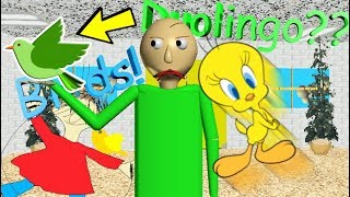 BALDI LIKES BIRDS Duolingo  Baldis Basics MOD Baldi Loves Birds [upl. by Silda338]