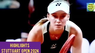 ELENA RYBAKINAJASMINE PAOLINISET POINTS HIGHLIGHTS STUTTGART OPEN 2024 [upl. by Shanleigh535]