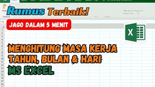 Rumus Excel Terlengkap Cara Menghitung Masa Kerja Tahun Bulan Hari dengan Mudah [upl. by Rdnaskela]