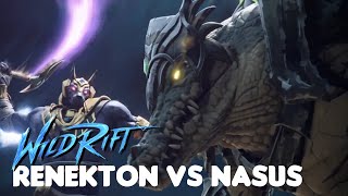 Renekton VS Nasus  Wild Rift Cinematic Nemesis Duel  Renekton Gameplay Guide  Renekton Top Global [upl. by Neelhtakyram761]