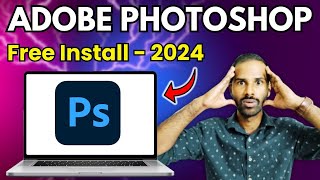 How to Install Adobe Photoshop for Free on Windows PC  Laptop✅ [upl. by Napier]