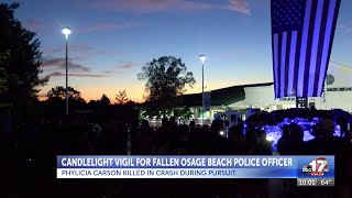 Osage Beach Police hold vigil for Phylicia Carson [upl. by Ahseirej476]