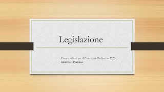 Legislazione Scolastica  tutte le leggi da studiare [upl. by Wilmott]