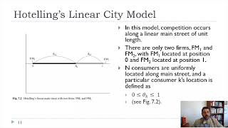 IO Ch7 Horizontal Product Differentiation and the Hotelling Model [upl. by Mcneil227]