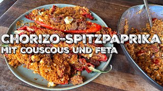 CHORIZO SPITZPAPRIKA mit Couscous und Feta [upl. by Leinahtam]