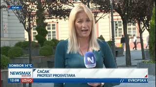 NEWSMAXBALKANS  PROTESTI PROSVETARA U ČAČKU [upl. by Cheshire508]