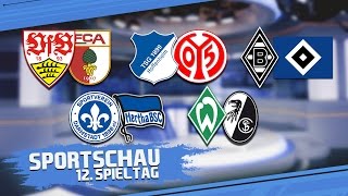 YTBUNDESLIGA SPORTSCHAU I Samstagsspiele I 12 Spieltag [upl. by Islaen]