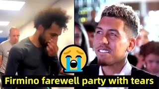 Firmino reaction to Salah and Liverpool farewell party for Roberto Firmino [upl. by Fiske]