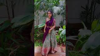 traditional silk pavadai thavani song aishucollections saree womensfashion [upl. by Rramo]