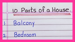 Name the Parts of a House  in English  5 Parts  10 Parts of a House  Names of House Parts [upl. by Hennessey]