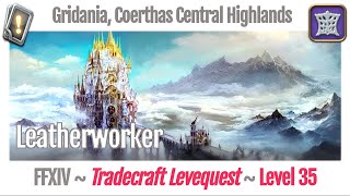 FFXIV Leatherworker Leves Level 35  Gridania Coerthas Central Highlands  A Realm Reborn [upl. by Merla67]