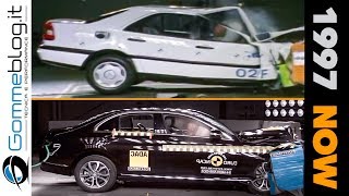 Mercedes CClass COMPARISON 1997 vs 2019  CRASH TEST Models [upl. by Retrop]