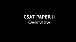 CSAT Exam  Overview [upl. by Yrem435]