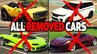 GTA 5 Online  ALL REMOVED CARS Rockstar Games Removes Cars From GTA Online [upl. by Grayson171]