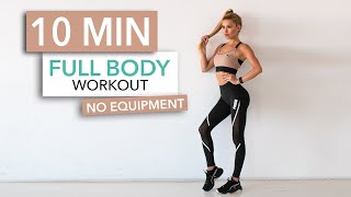 10 MIN FULL BODY WORKOUT  No Equipment  Pamela Reif [upl. by Mogerly]