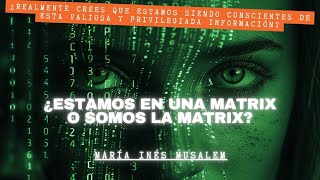 ¿ESTAMOS EN UNA MATRIX O SOMOS LA MATRIX [upl. by Thurnau]