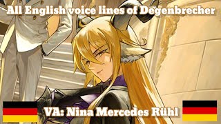 Arknights Degenbrechers EN voice lines [upl. by Bashemeth]