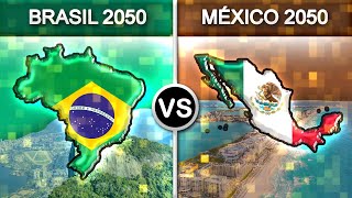 Brasil 2050 vs México 2050  Comparação [upl. by Esina]