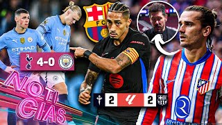 Barça vuelve a DEJAR puntos en LIGA  Humillan al CITY hay CRISIS  Cholo en LÁGRIMAS ¿se despide [upl. by Mccomb416]