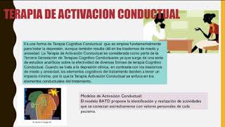 TERAPIA DE ACTIVACION CONDUCTUAL [upl. by Annairdna932]