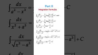 Integration formula Part II maths intermediateboard jee 12thcbse viralvideo viralshorts [upl. by Adnoryt896]