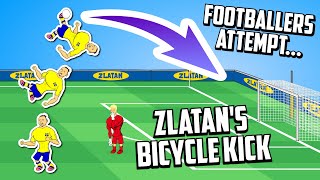 💥Footballers Attempt Zlatan’s Bicycle Kick💥 Overhead Kick vs England 2012 Frontmen 24 [upl. by Lissie]