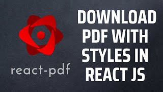 Create and export PDF file with styles in ReactJs  PDF export in react with reactpdfrenderer [upl. by Lamag]