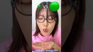 Small Green Balloon Candy Vs Big Green Balloon Candy the best to eatamazingfacts facts [upl. by Tiedeman]