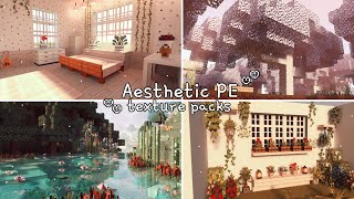 ˚˖𓍢ִ໋🐻Aesthetic Minecraft PE texture packs🌻✧⋆⭒˚  Minecraft Texture Pack Showcase [upl. by Auohs]